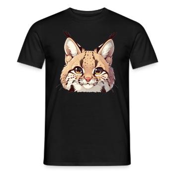 Lynx Luchse Luchs - Männer T-Shirt - Schwarz - Vorne - AI Model Male 178 light (178cm)