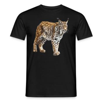 Lynx Luchse Luchs - Men's T-Shirt - black - Front - AI Model Male 178 light (178cm)