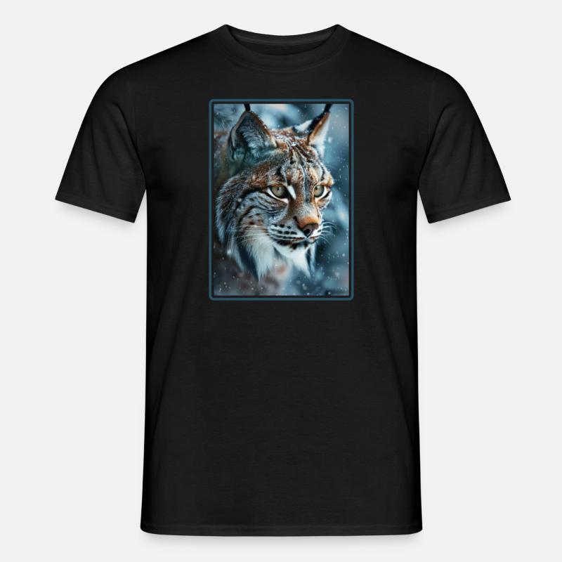 Lynx Luchse Luchs - Männer T-Shirt - Schwarz