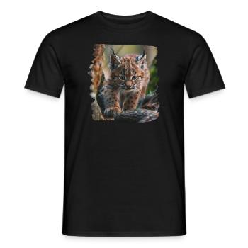 Lynx Luchse Luchs - Männer T-Shirt - Schwarz - Vorne - AI Model Male 178 light (178cm)