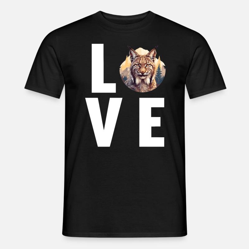 Lynx Luchse Luchs - Men's T-Shirt - black