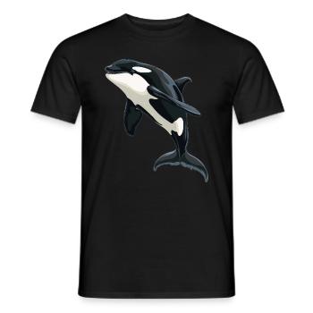 Orcas Orca - Men's T-Shirt - black - Front - AI Model Male 178 light (178cm)