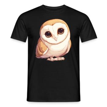 Barn Owl Schleiereulen Schleiereule - Men's T-Shirt - black - Front - AI Model Male 178 light (178cm)
