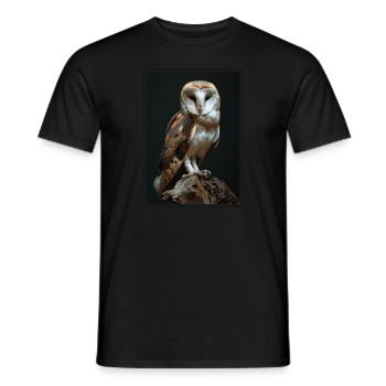 Barn Owl Schleiereulen Schleiereule - Men's T-Shirt - black - Front - AI Model Male 178 light (178cm)