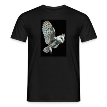 Barn Owl Schleiereulen Schleiereule - Men's T-Shirt - black - Front - AI Model Male 178 light (178cm)