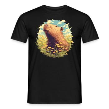 Capybaras Capybara - Männer T-Shirt - Schwarz - Vorne - AI Model Male 178 light (178cm)