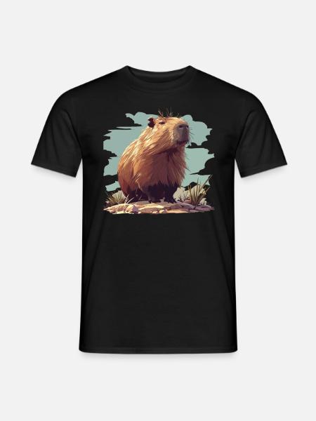 Capybaras Capybara - Männer T-Shirt - Schwarz
