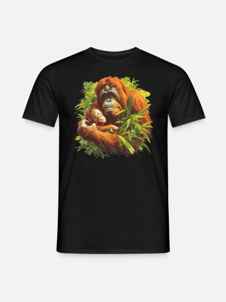 Orangutan Orang-Utans Orang-Utan - Männer T-Shirt - Schwarz