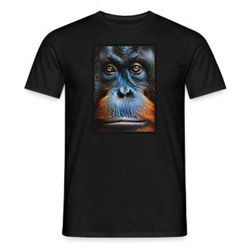 Orangutan Orang-Utans Orang-Utan - Männer T-Shirt - Schwarz - Vorne - AI Model Male 178 light (178cm)