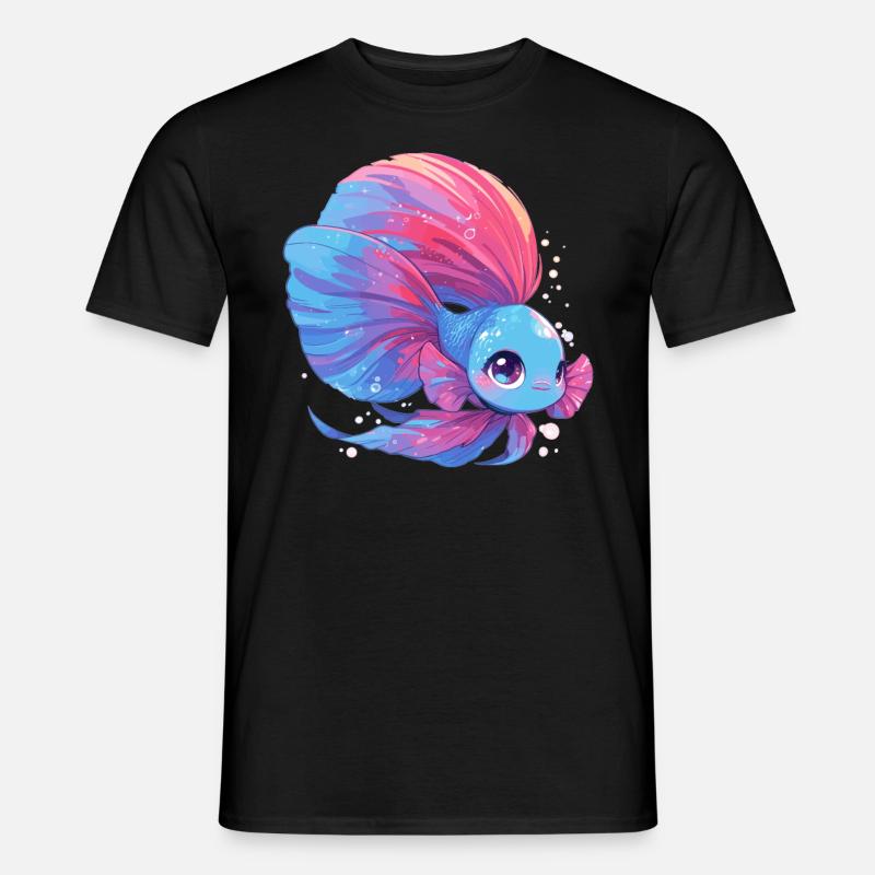 Bettas Betta Fisch Betta - Männer T-Shirt - Schwarz