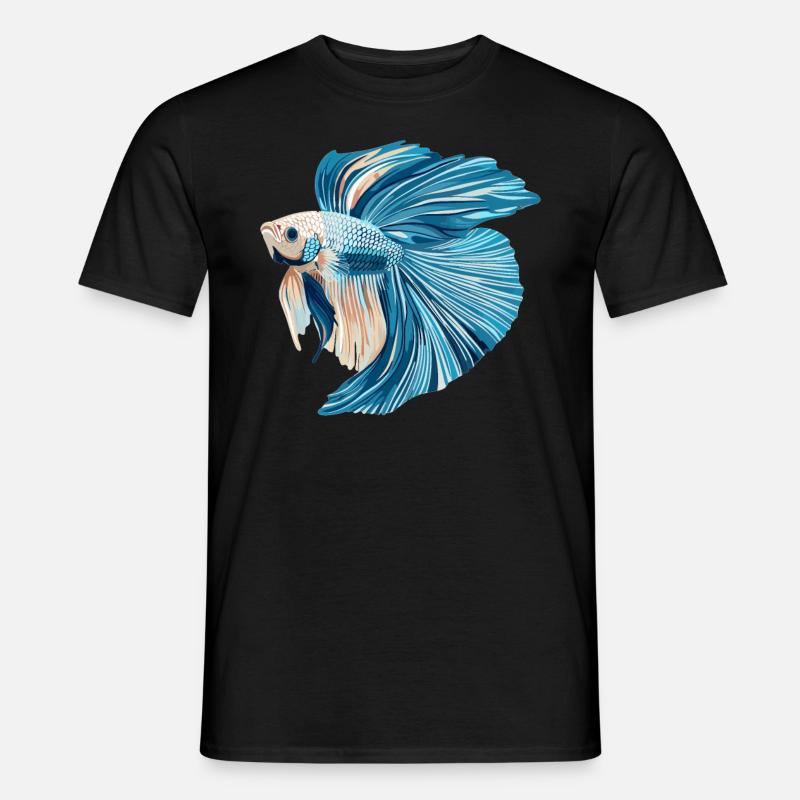 Bettas Betta Fisch Betta - Männer T-Shirt - Schwarz