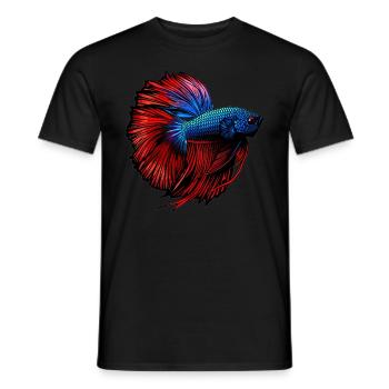Bettas Betta Poisson Betta - T-shirt homme - noir - Devant - AI Model Male 178 light (178cm)