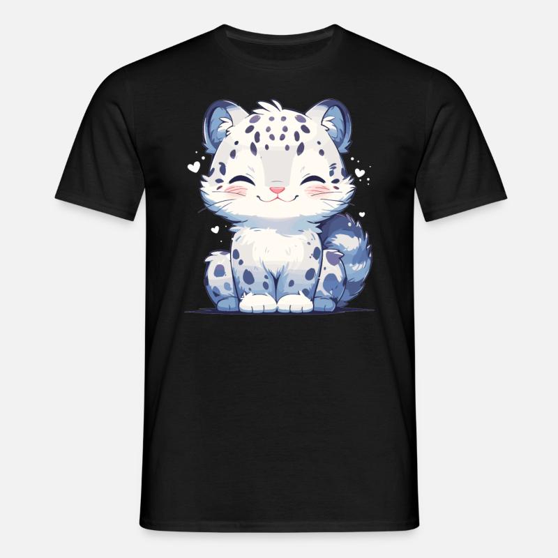Snow Leopard Schneeleoparde Schneeleopard - Men's T-Shirt - black
