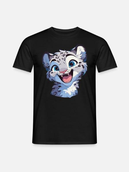 Snow Leopard Schneeleoparde Schneeleopard - Men's T-Shirt - black