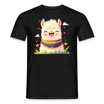 Alpaga Alpagas Alpaga - T-shirt homme - noir - Devant - AI Model Male 178 light (178cm)