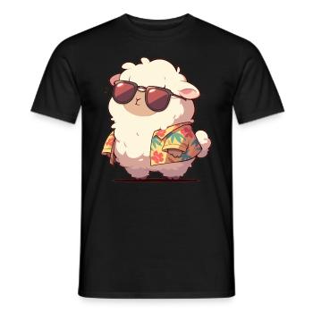 Alpaga Alpagas Alpaga - T-shirt homme - noir - Devant - AI Model Male 178 light (178cm)
