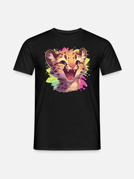 Léopard léopard - T-shirt homme - noir