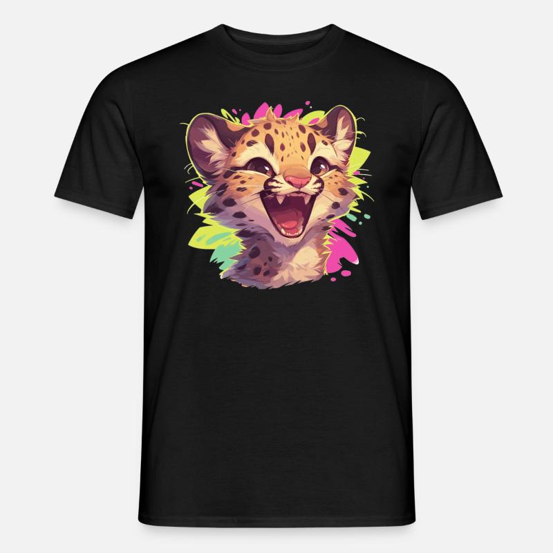 Leoparden Leopard - Männer T-Shirt - Schwarz
