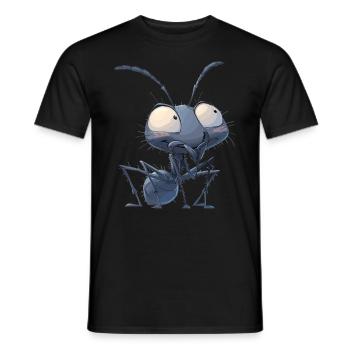 Ant ants ant - Men's T-Shirt - black - Front - AI Model Male 178 light (178cm)