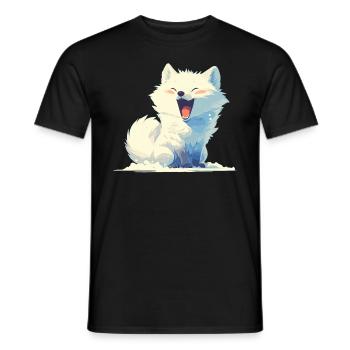 Arctic Fox Polarfüchse Polarfuchs - Men's T-Shirt - black - Front - AI Model Male 178 light (178cm)