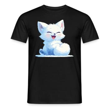Arctic Fox Polarfüchse Polarfuchs - Men's T-Shirt - black - Front - AI Model Male 178 light (178cm)