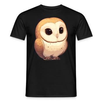 Barn Owl Schleiereulen Schleiereule - Men's T-Shirt - black - Front - AI Model Male 178 light (178cm)