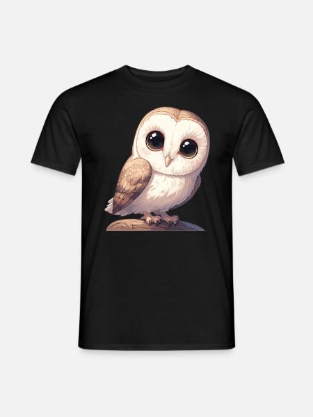Barn Owl Schleiereulen Schleiereule - Men's T-Shirt - black