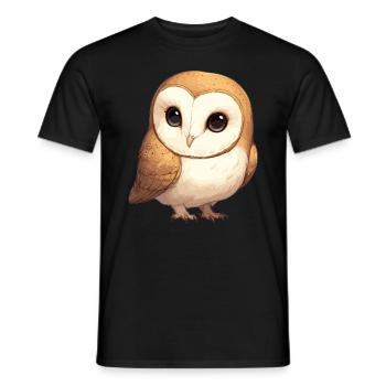 Barn Owl Schleiereulen Schleiereule - Men's T-Shirt - black - Front - AI Model Male 178 light (178cm)