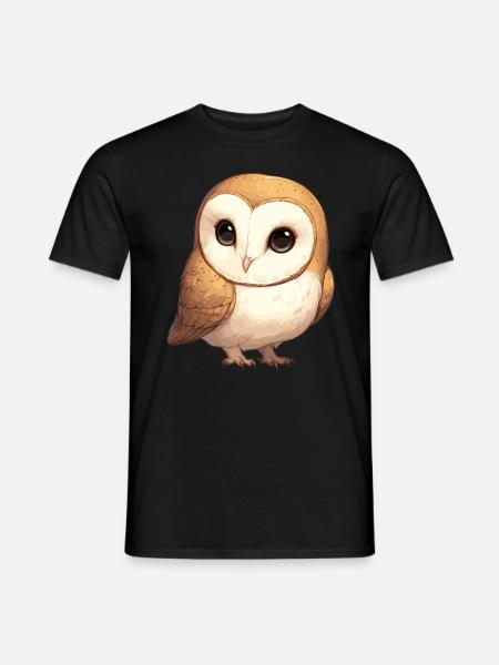 Barn Owl Schleiereulen Schleiereule - Männer T-Shirt - Schwarz