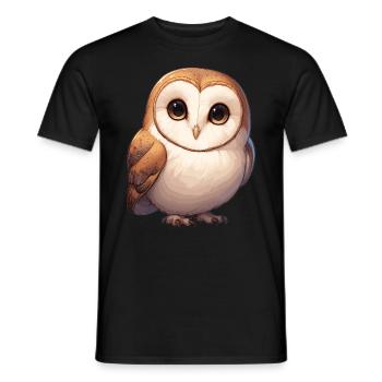 Barn Owl Schleiereulen Schleiereule - Men's T-Shirt - black - Front - AI Model Male 178 light (178cm)