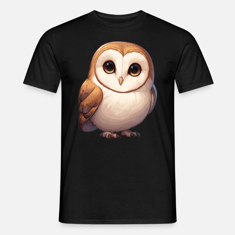 Barn Owl Schleiereulen Schleiereule - Männer T-Shirt - Schwarz