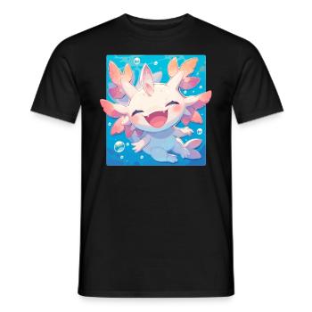 Axolotls Axolotl - Men's T-Shirt - black - Front - AI Model Male 178 light (178cm)