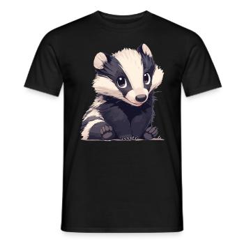 Badger Dachse Dachs - Männer T-Shirt - Schwarz - Vorne - AI Model Male 178 light (178cm)