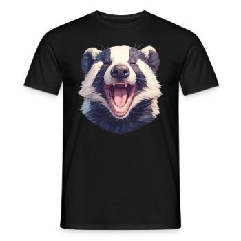 Badger Dachse Dachs - Männer T-Shirt - Schwarz - Vorne - AI Model Male 178 light (178cm)