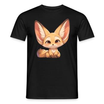Fennec Fox Fennek Füchse Fennek Fuchs - Männer T-Shirt - Schwarz - Vorne - AI Model Male 178 light (178cm)