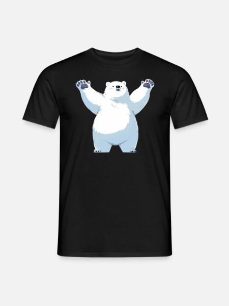 Polar Bear Eisbären Eisbär - Männer T-Shirt - Schwarz