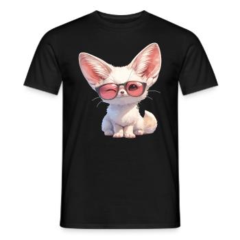 Fennec Fox Fennek Füchse Fennek Fuchs - Männer T-Shirt - Schwarz - Vorne - AI Model Male 178 light (178cm)