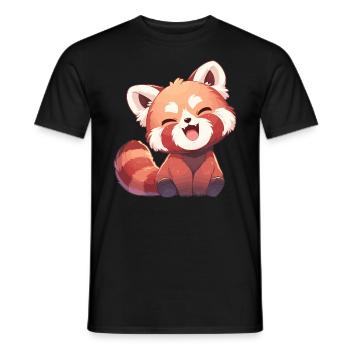 Red Panda Little Pandas Little Red Panda - Men's T-Shirt - black - Front - AI Model Male 178 light (178cm)