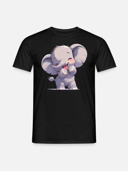 Elephant Elefanten Elefant - Men's T-Shirt - black