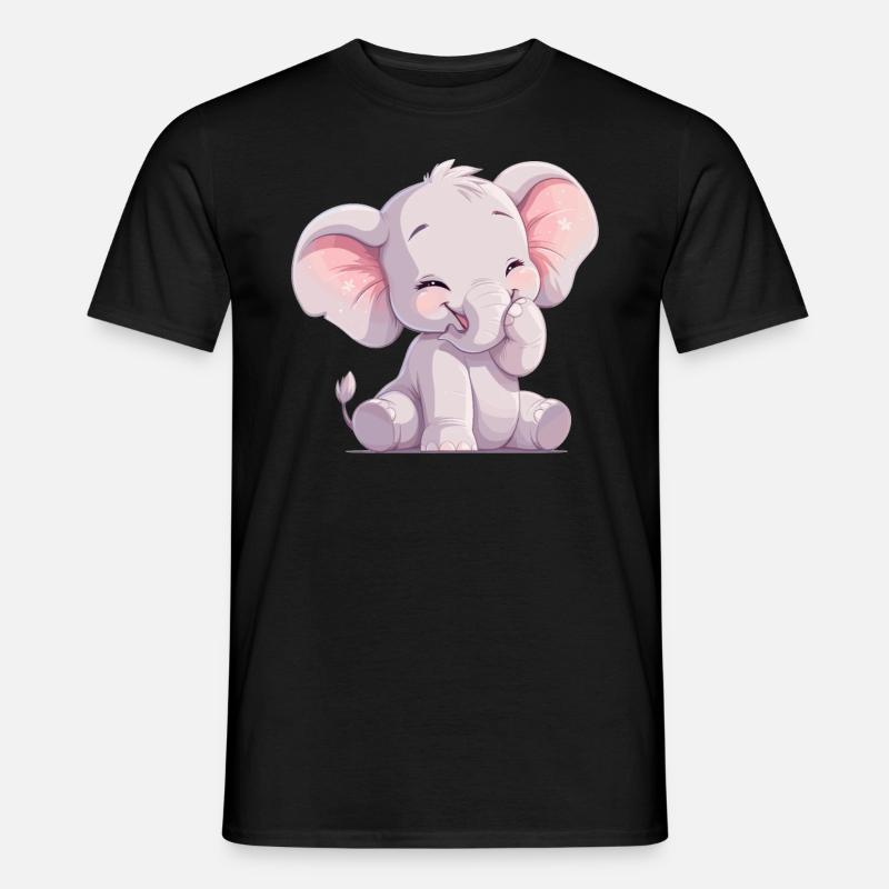 Elephant Elefanten Elefant - Männer T-Shirt - Schwarz