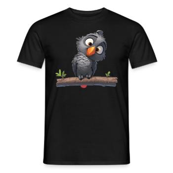 Gray Parrot Graupapageis Graupapagei - Men's T-Shirt - black - Front - AI Model Male 178 light (178cm)