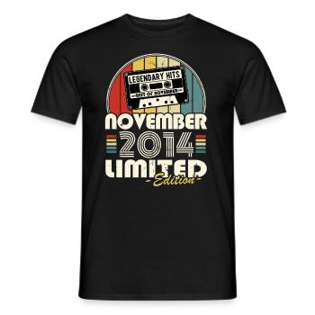 Legendary since November 2014 Vintage Birthday - Men's T-Shirt - black - Front - AI Model Male 178 light (178cm)