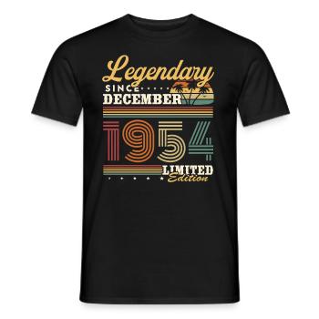 Legendary since December 1954 vintage birthday - Men's T-Shirt - black - Front - AI Model Male 178 light (178cm)