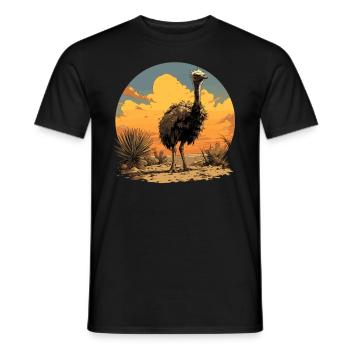 Emus Emu - Men's T-Shirt - black - Front - AI Model Male 178 light (178cm)
