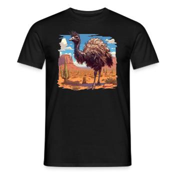 Emus Emu - Men's T-Shirt - black - Front - AI Model Male 178 light (178cm)