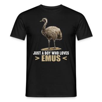 Emus Emu - Men's T-Shirt - black - Front - AI Model Male 178 light (178cm)
