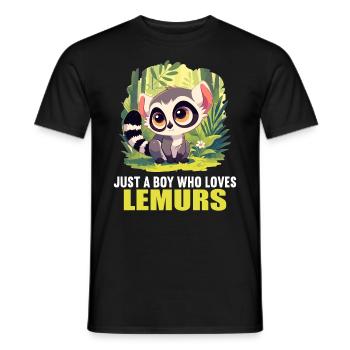 Lemuren Lemurs Lemur - Men's T-Shirt - black - Front - AI Model Male 178 light (178cm)