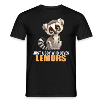 Lemuren Lemurs Lemur - Men's T-Shirt - black - Front - AI Model Male 178 light (178cm)