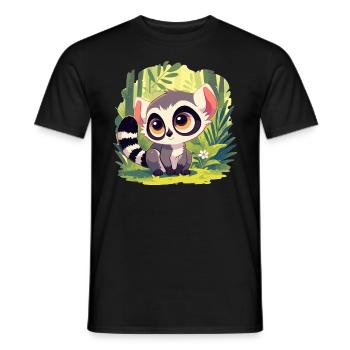 Lemuren Lemurs Lemur - Men's T-Shirt - black - Front - AI Model Male 178 light (178cm)