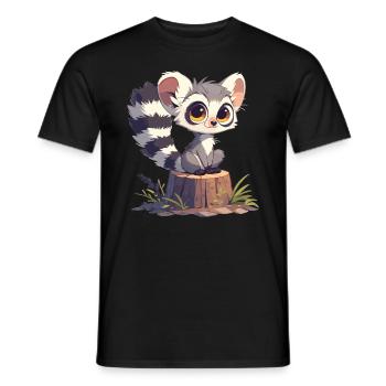 Lemuren Lemurs Lemur - Men's T-Shirt - black - Front - AI Model Male 178 light (178cm)